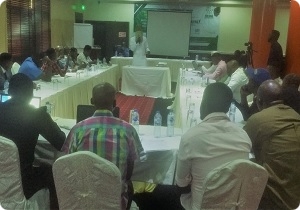 Workshop zu investigativem Sportjournalismus von HEDA und PLAY!YA Nigeria in Abuja, März 2020. Copyright: PLAY!YA Nigeria